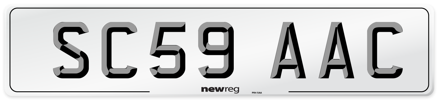 SC59 AAC Number Plate from New Reg
